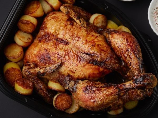 POLLO AL HORNO CON GUARNICION