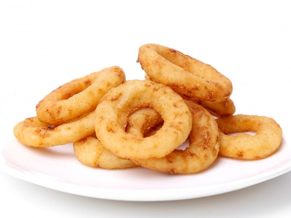 Anillos de queso con patatas (alioli o barbacoa)