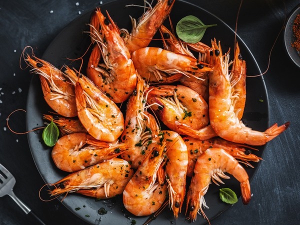 Grilled white prawn