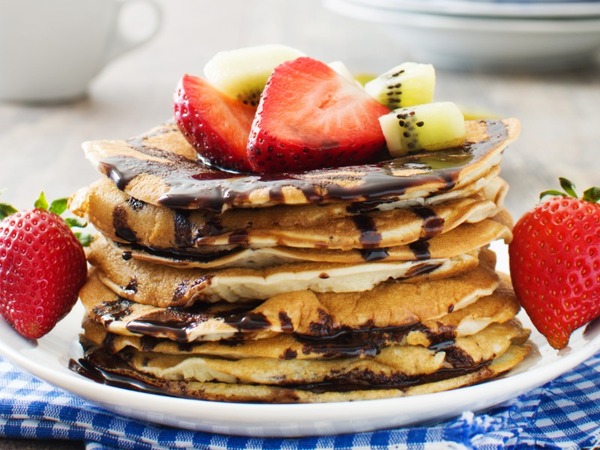 Pancakes (2) con nata.