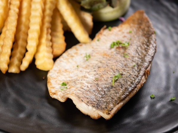 Baked sea bass or sea bass