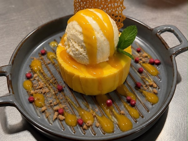Tarta de queso payoyo, mango