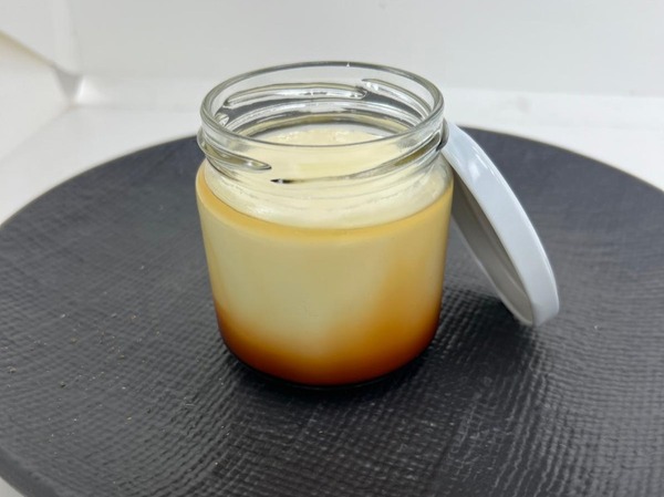 Flan de chocolate blanco