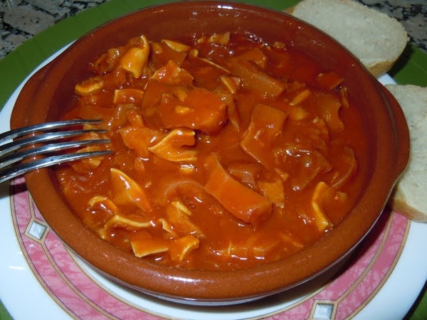 Stewed ear and snout