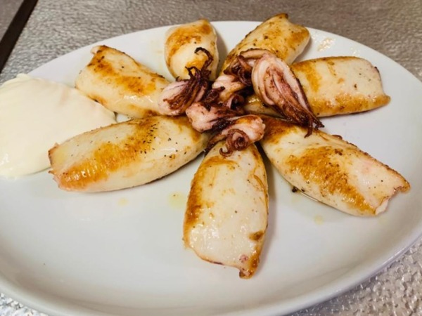 Grilled baby squid