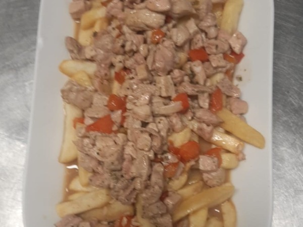 Raxo con patatas