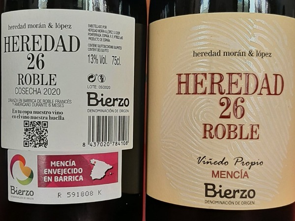 Heredad 26 Roble (D.O. Bierzo. León)