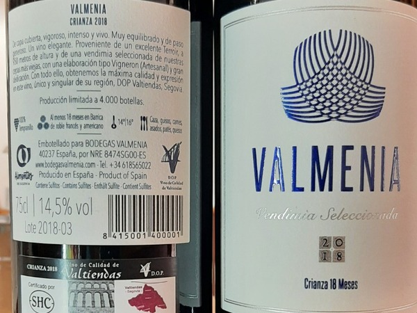 Valmenia Vendimia Seleccionada (D.O.P. Valtiendas / Alimentos de Segovia)