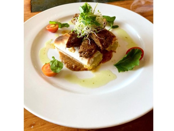 Seitán con canelones de masa philo