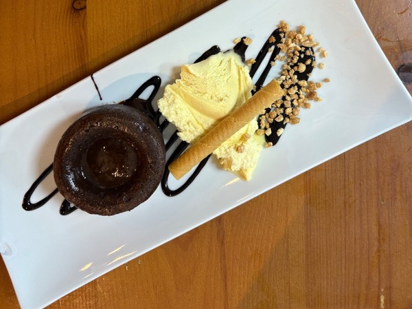 Coulant de chocolate con helado de vainilla SIN GLUTEN 