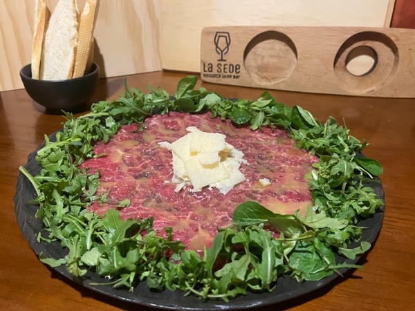 Carpaccio of organic beef tenderloin from Uruguay