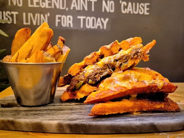 The Pulled Pork Waffle