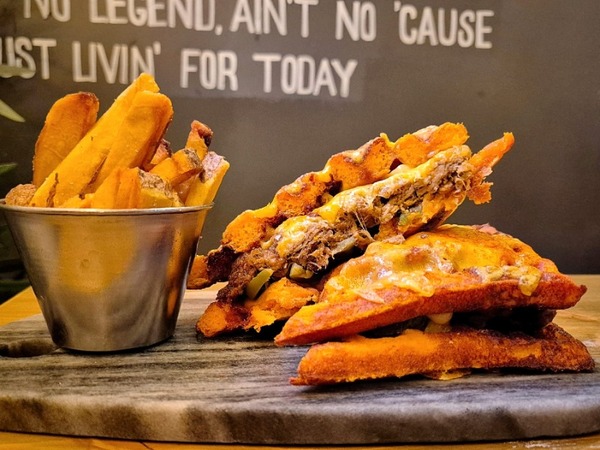 The Pulled Pork Waffle