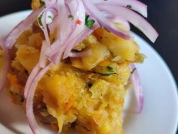 MAJADO DE YUCA VEGETARIANO