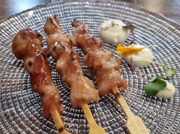 Brochetas de pollo Teriyaki