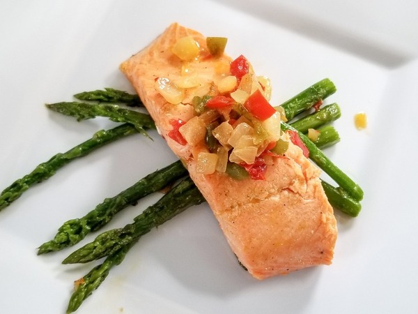 Grilled salmon