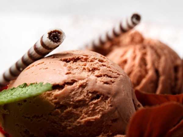 Homemade chocolate ice-cream