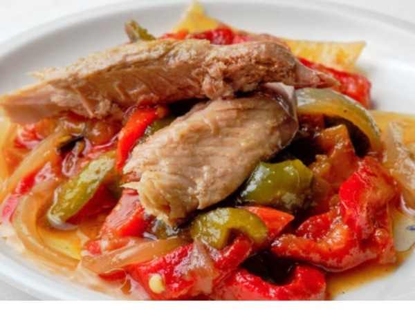 Pimientos asados con melva