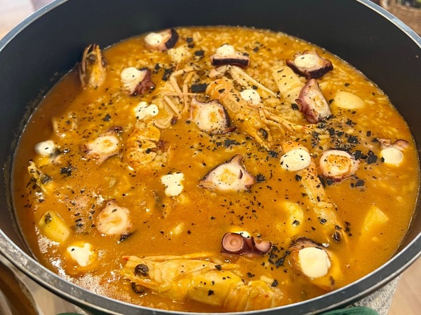 Arròs melós de pop, sípia i cranc (D.O.P. Arroz de València/Arròs de València)