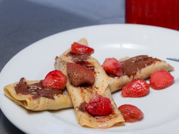 Crepe con nutella y fresas 