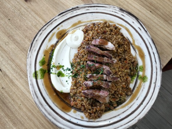 Arroz meloso de carne