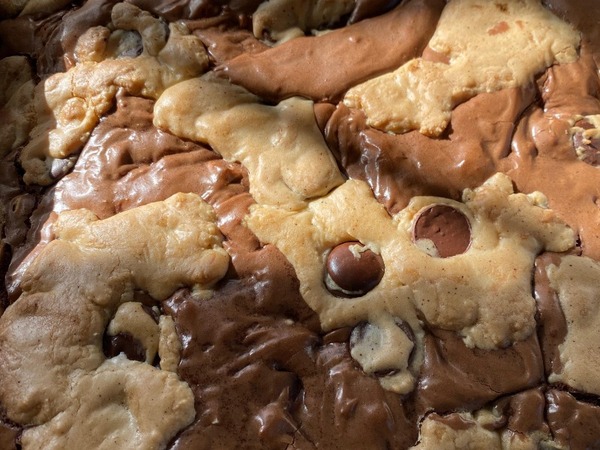 Brownie de chocolate con galleta