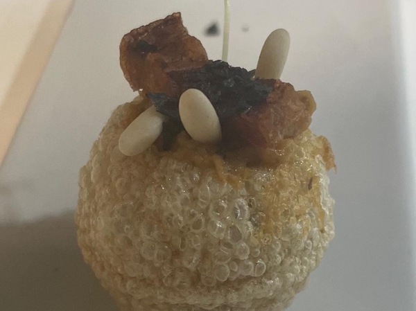 Bombó cruixent de morteruelo 