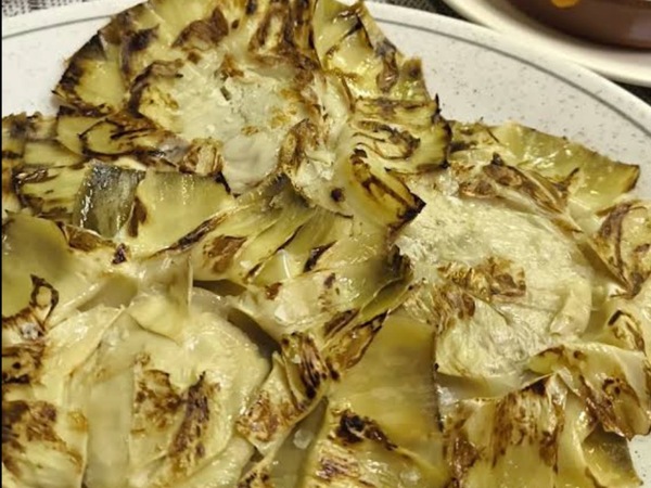 Alcachofas confitadas a la plancha 