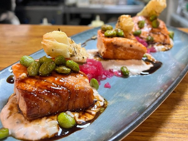 Salmón teriyaki 