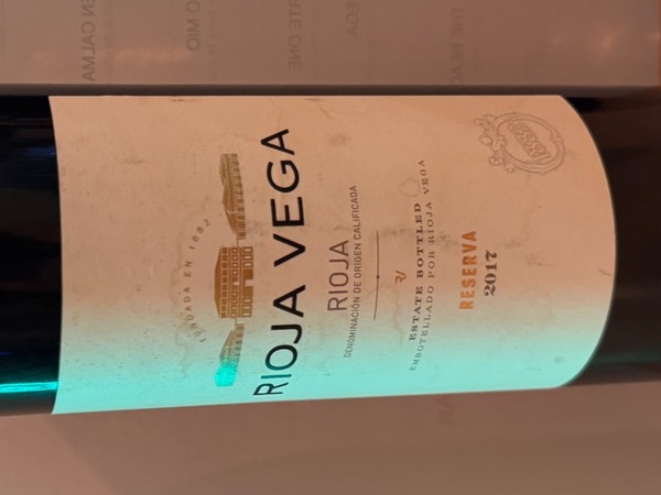 RIOJA VEGA RESERVA 2017