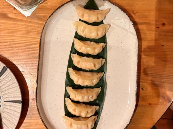 Gyozas de langostinos al vapor