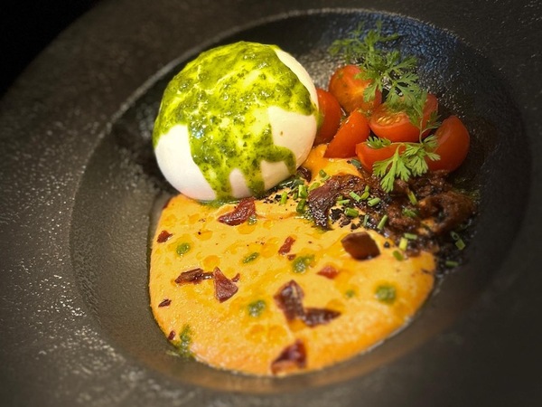 Burrata Cheese with Salmorejo
