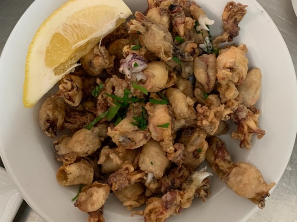 Fried baby cuttlefish