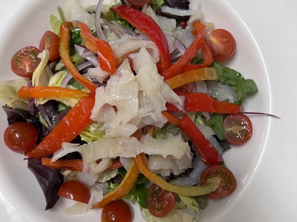 salad with smoked cod