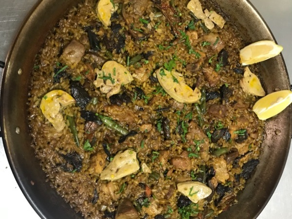 Paella de Setas y Foie