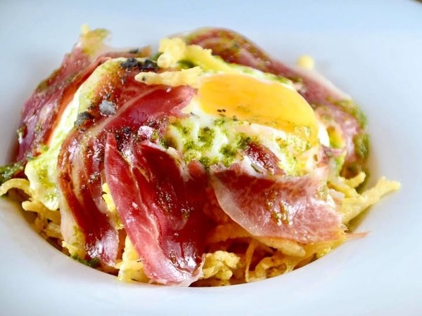 CHANQUETES FRITOS CON HUEVO Y JAMÓN 