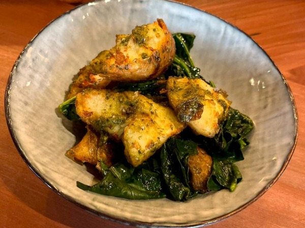 PAPAS ROTAS con espinaca 