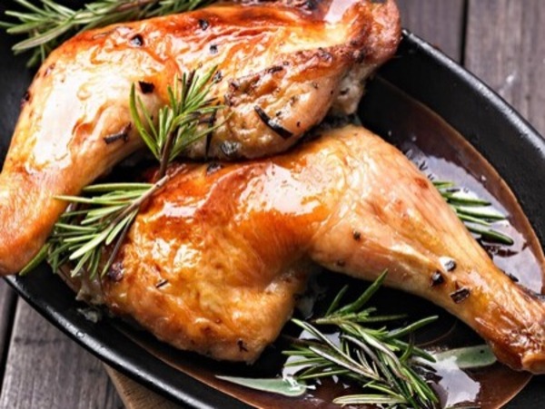 Muslo de pollo asado