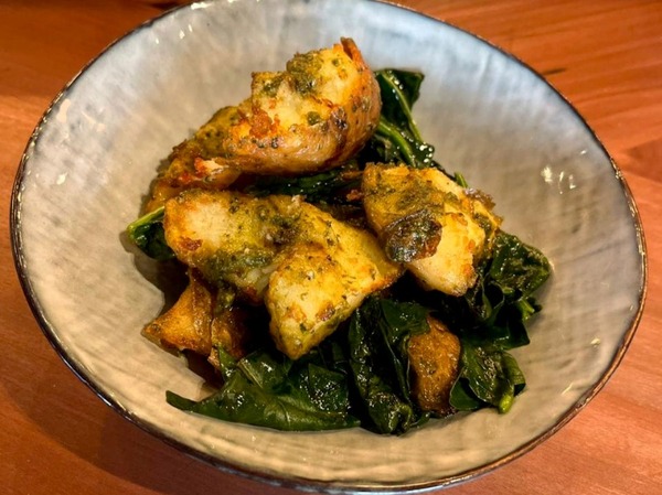 PAPAS ROTAS con espinaca