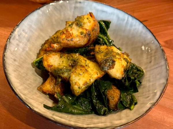 PAPAS ROTAS con espinaca 