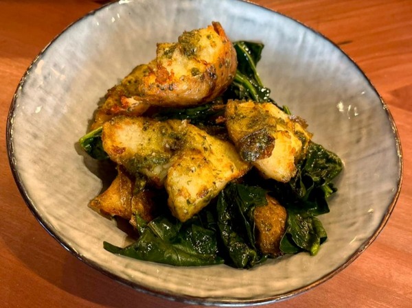 PAPAS ROTAS con espinaca 