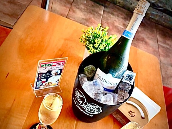 BOTELLA DE ESPUMANTE CON HIELERA