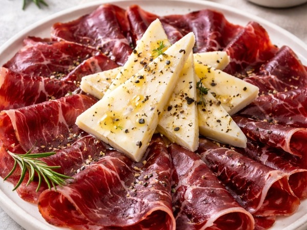 Cecina de León con queso trufado