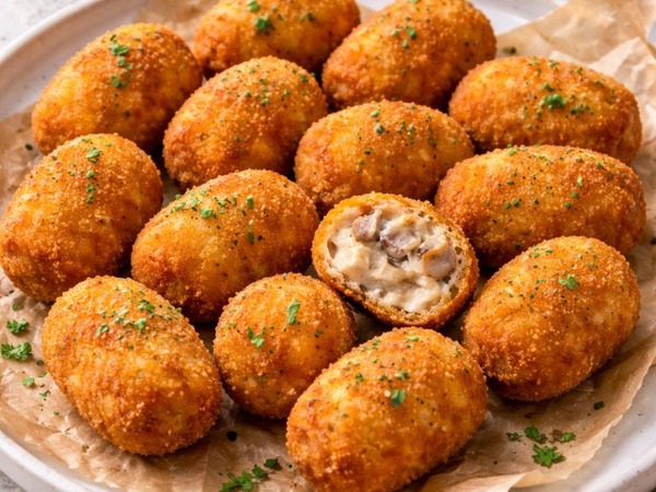 Croquetas de jamón o boletus