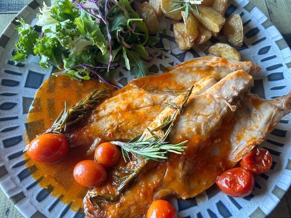 Filetes de lubina a la mediterranea