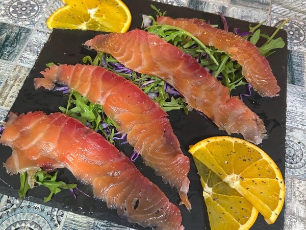 Salmón a la sal con cítricos