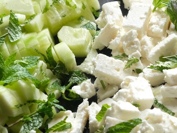 Ensalada de Melón, queso fresco