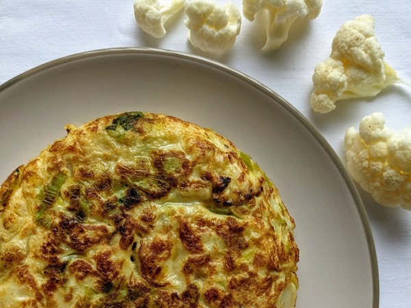 Tortilla de coliflor