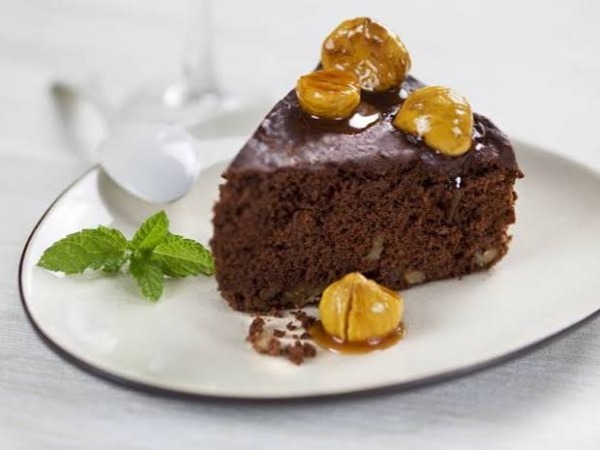 Tarta de Chocolate DIet con castañas