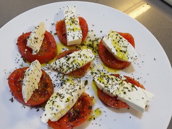 Tomato salad from the garden